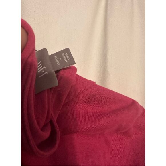 BEAUTIFUL J Jill Shirt Women's L Long Sleeve Button Front Top Collared Pink Tuni - Picture 4 of 4